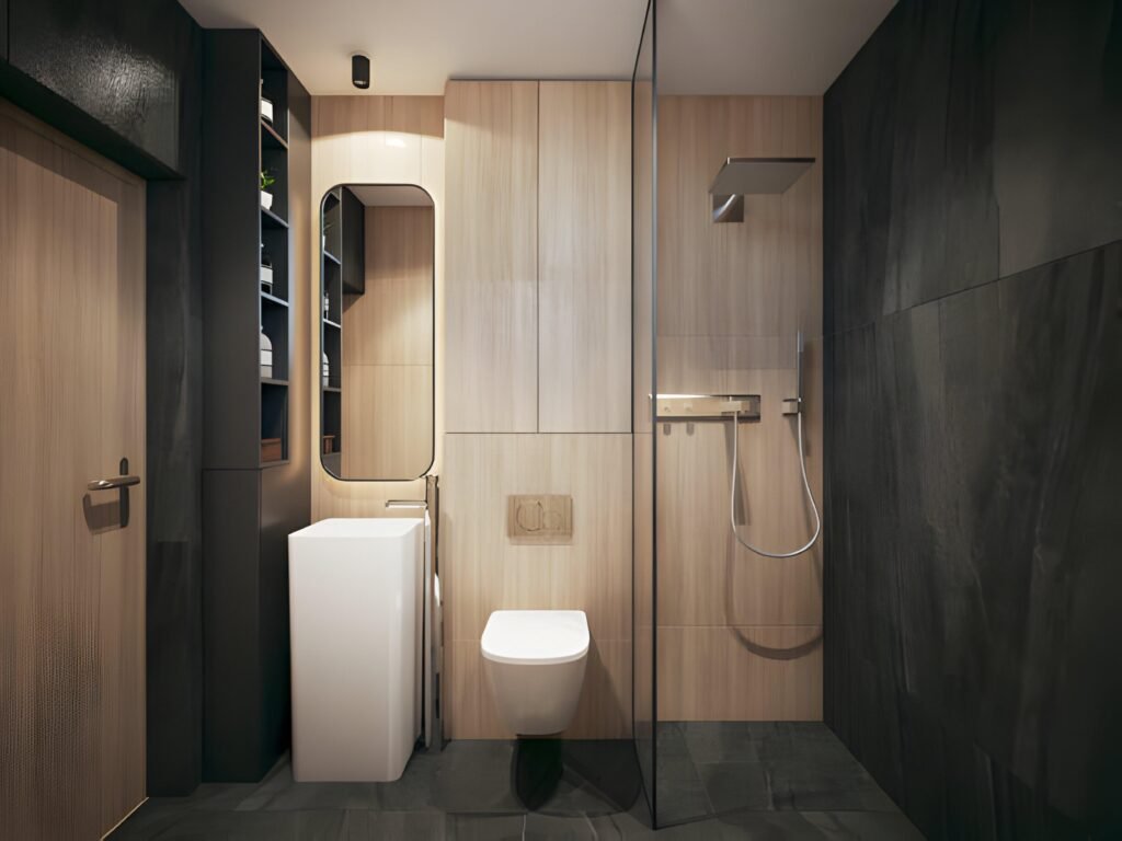 bathroom accent wall