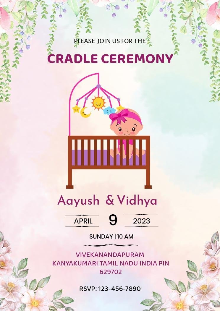 invitations for cradle ceremony